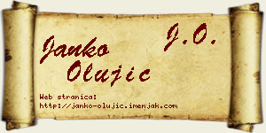 Janko Olujić vizit kartica